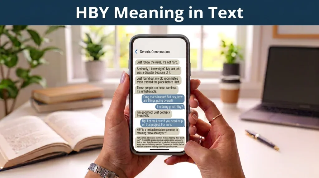 hby meaning in text