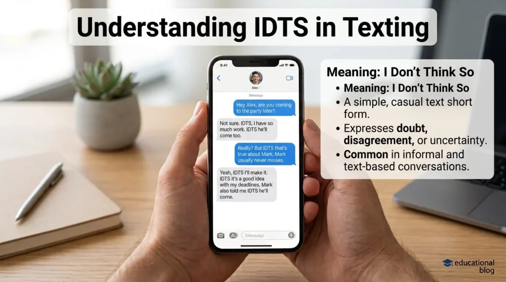 idts meaning in text