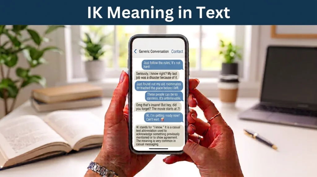 ik meaning in text