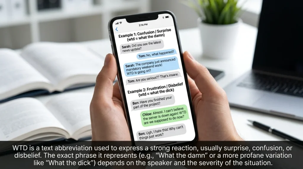 wtd meaning in text